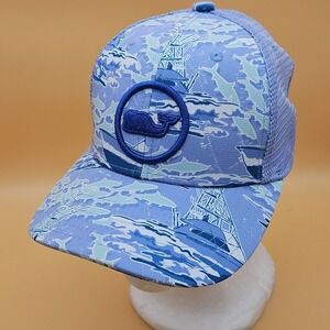 Vineyard Vines Hat Cap Mesh Snapback Purple Blue Whale Boats Fishing Women's Kid